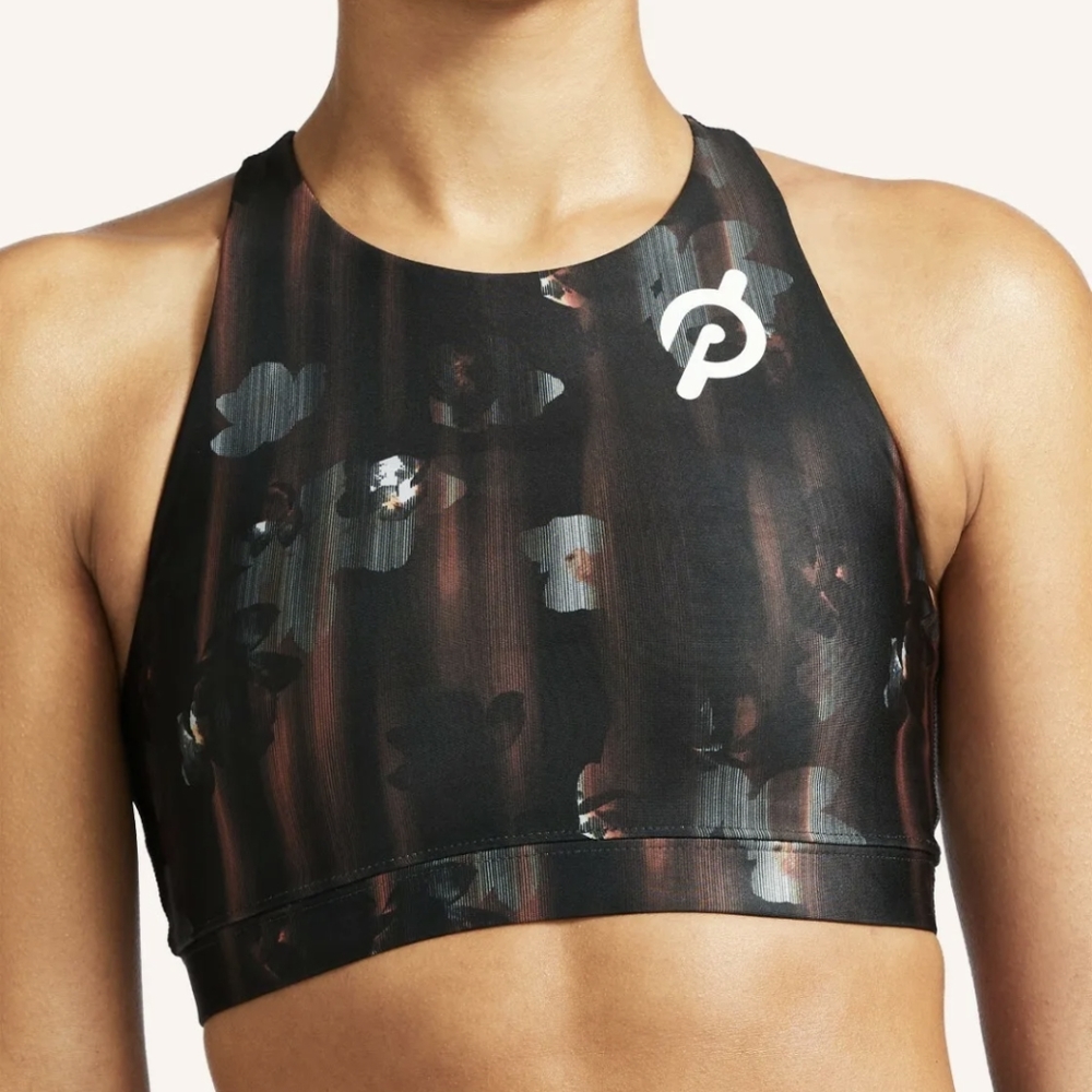 NWT Peloton Show Up Floral High Neck Bra